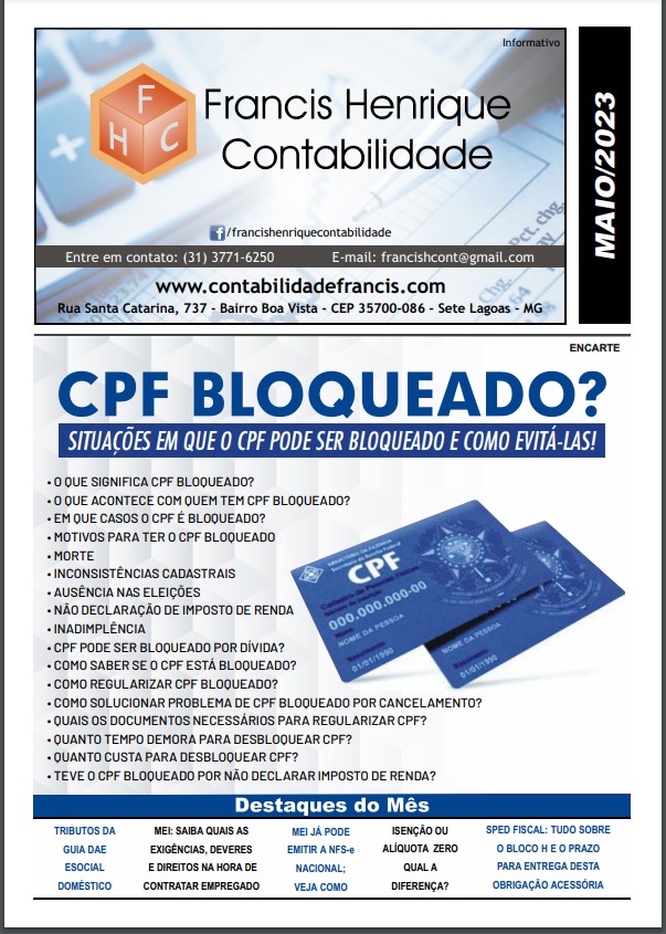 INFORMATIVO  MAIO 2023
